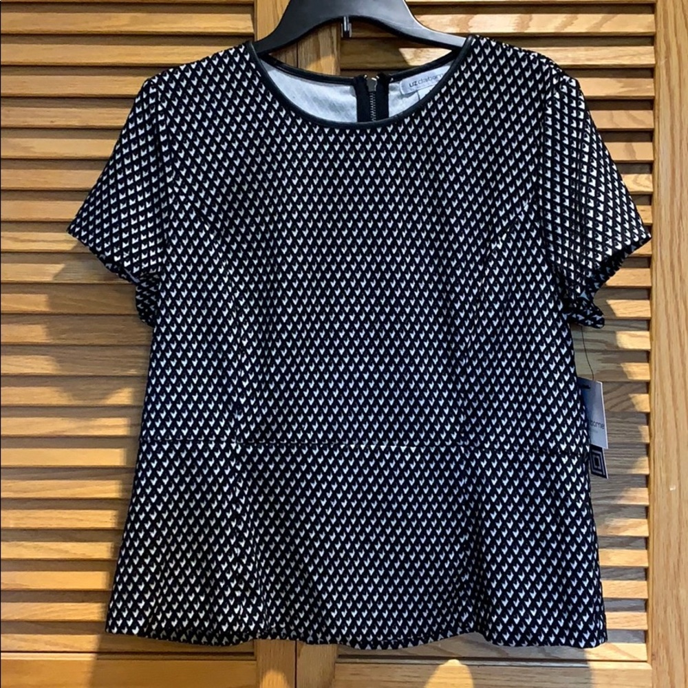Black multi blouse - Liz Claiborne- NWT